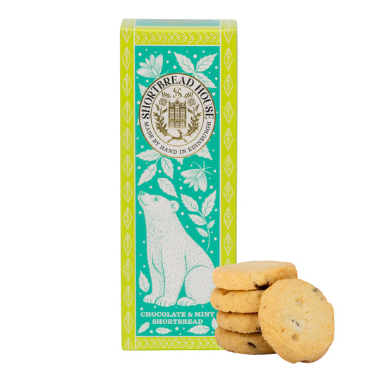 Traditional Scottish Shortbread with Chocolate and Mint