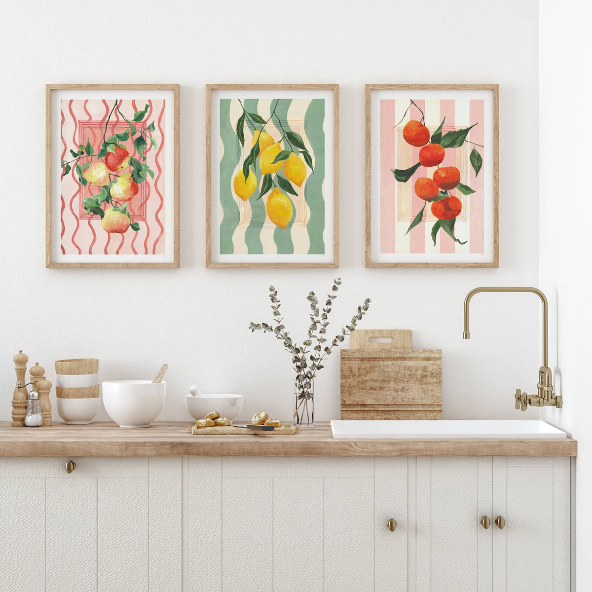 Hand Painted Oranges Art Print