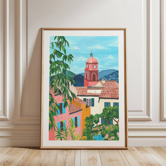 Spain Rooftops Travel Art Print