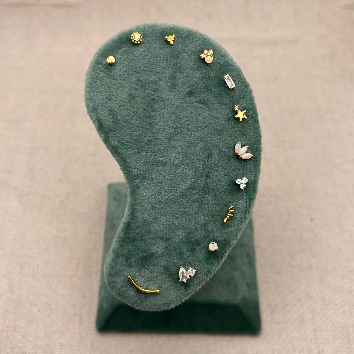 Gold Opal Labret Single Stud