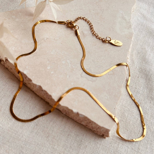 Gold Slim Snake Chain Necklace