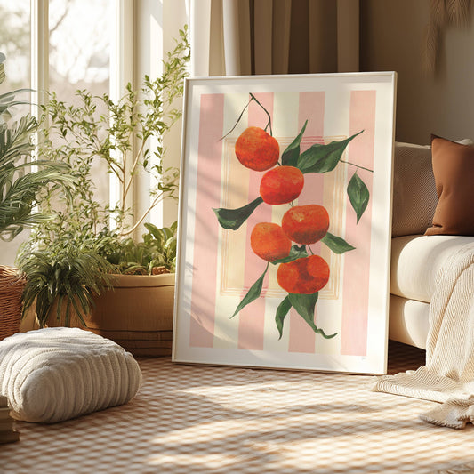Hand Painted Oranges Art Print
