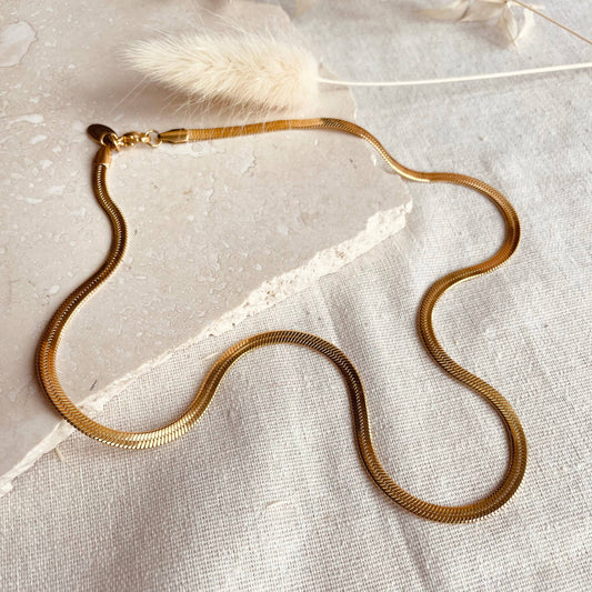 Gold Snake Chain Necklace