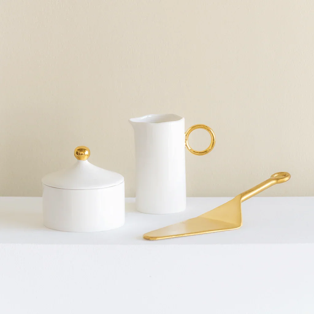 Gold Handled Milk Can