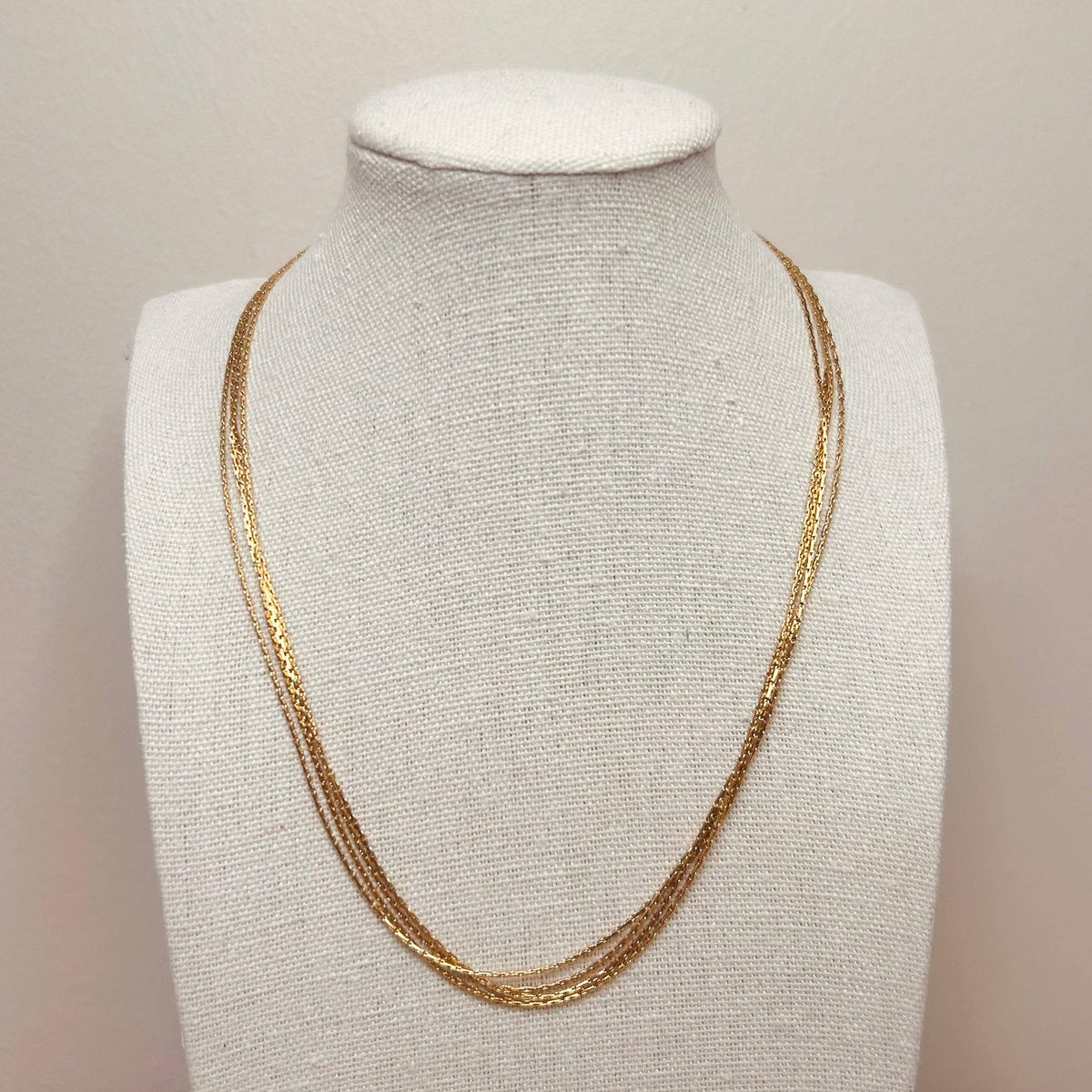 Gold Multi-strand Choker Necklace