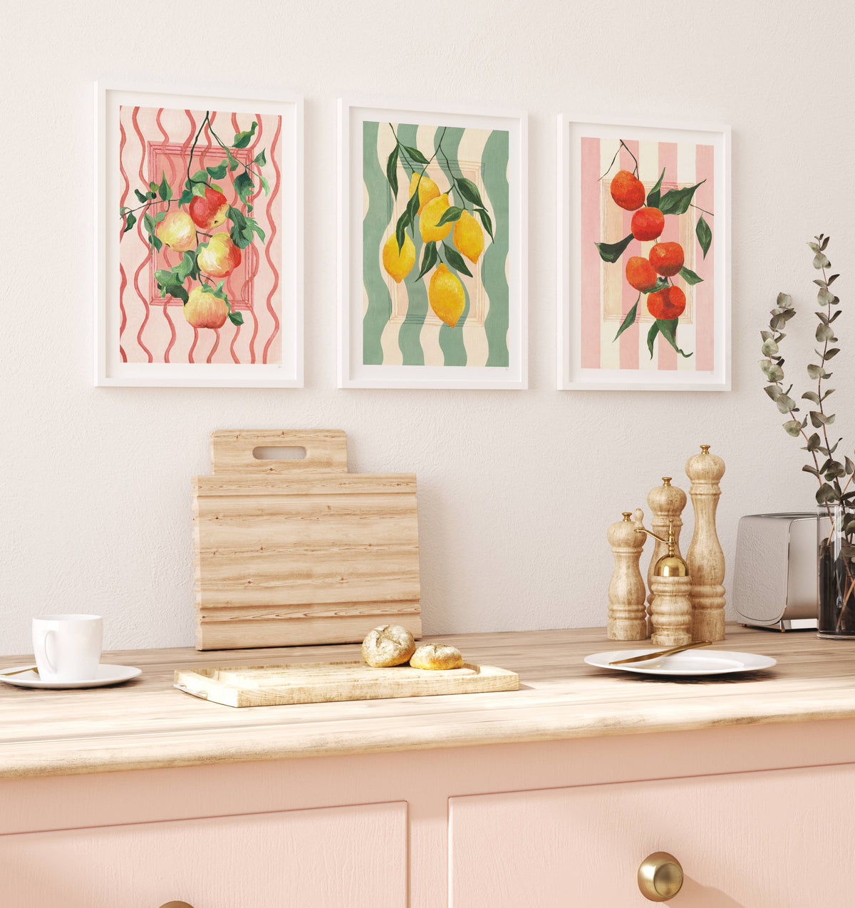 Hand Painted Oranges Art Print