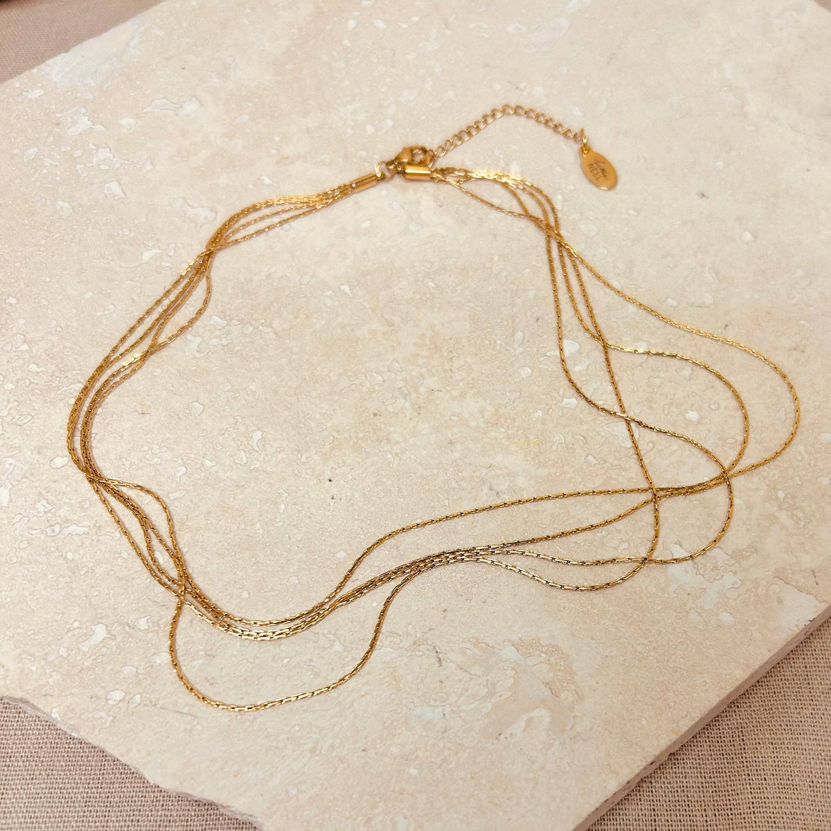 Gold Multi-strand Choker Necklace