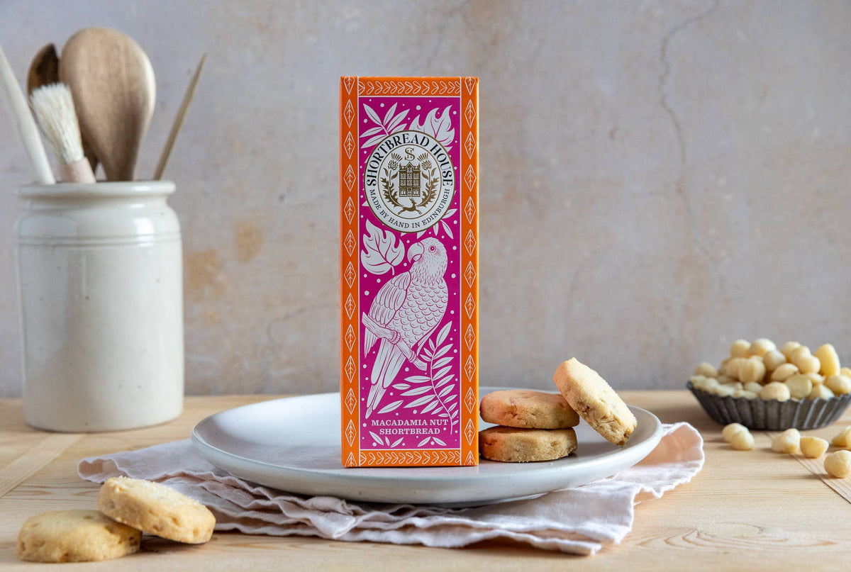 Traditional Shortbread Biscuits with Macadamia Nuts
