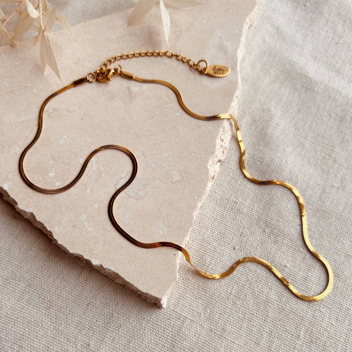 Gold Slim Snake Chain Necklace