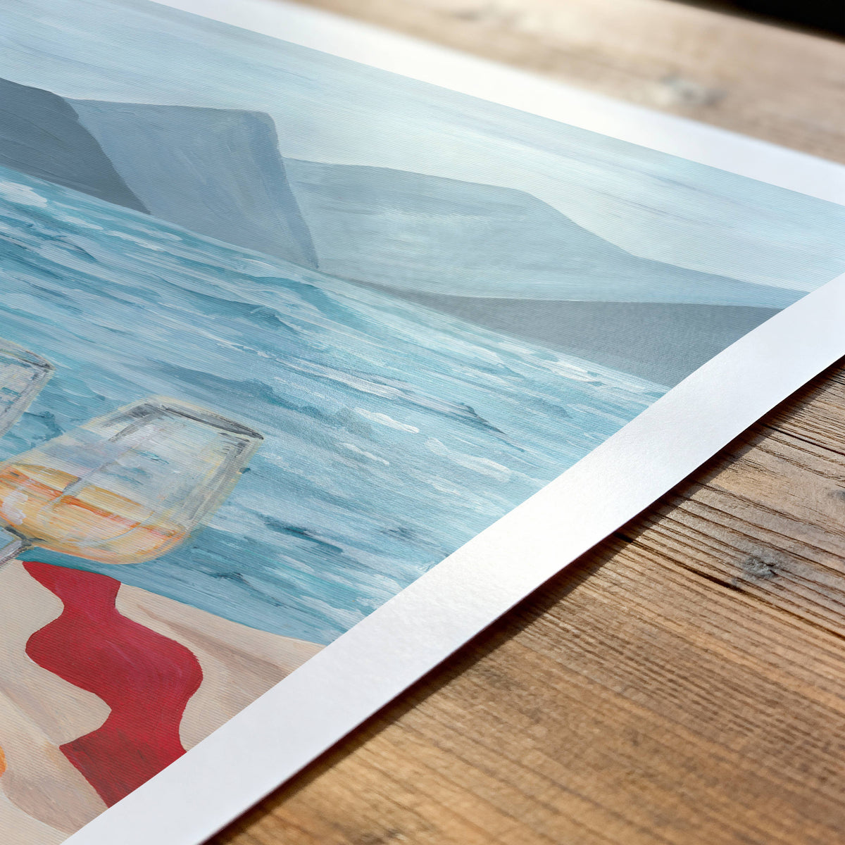 Wine by the Sea Art Print