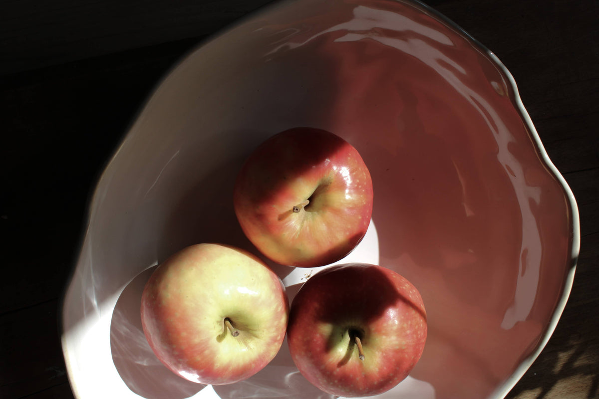 Eden White Ceramic Serving Bowl