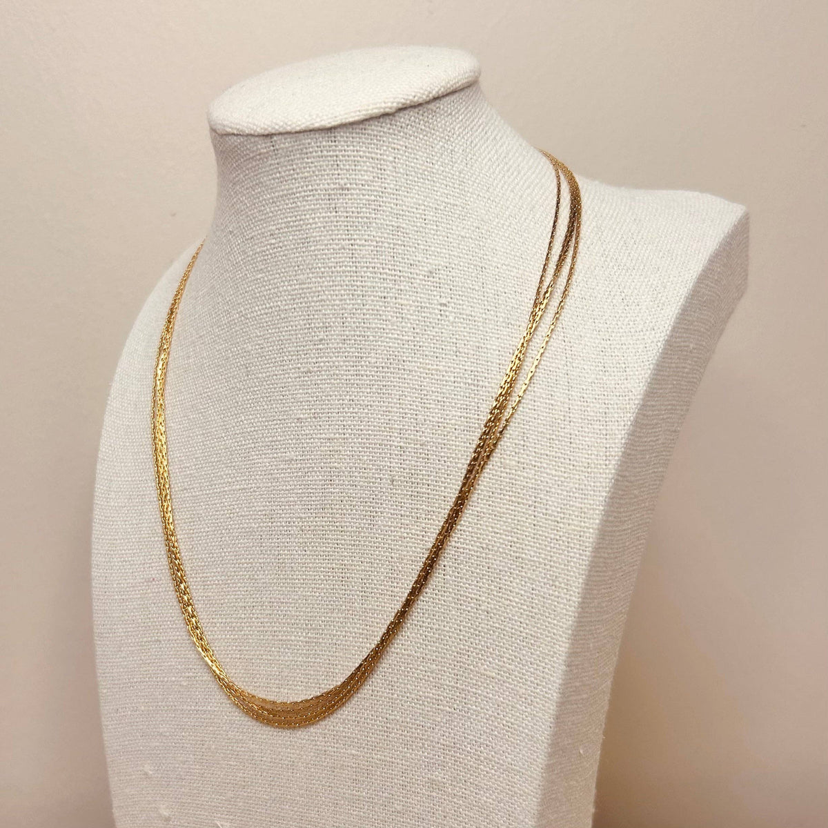 Gold Multi-strand Choker Necklace