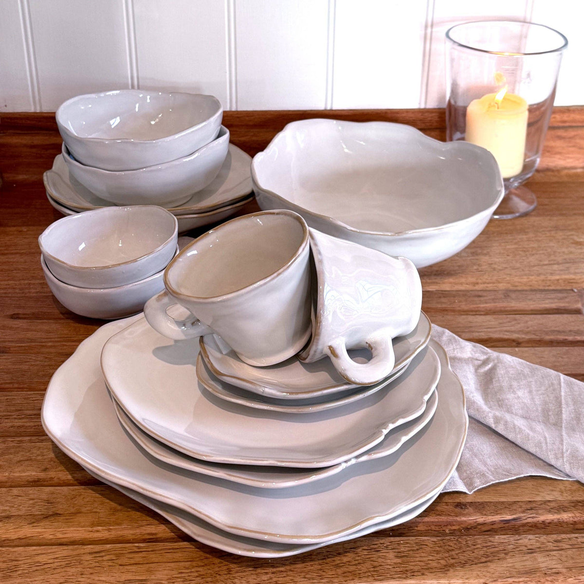 Eden Ceramic Small Bowl in Oyster White