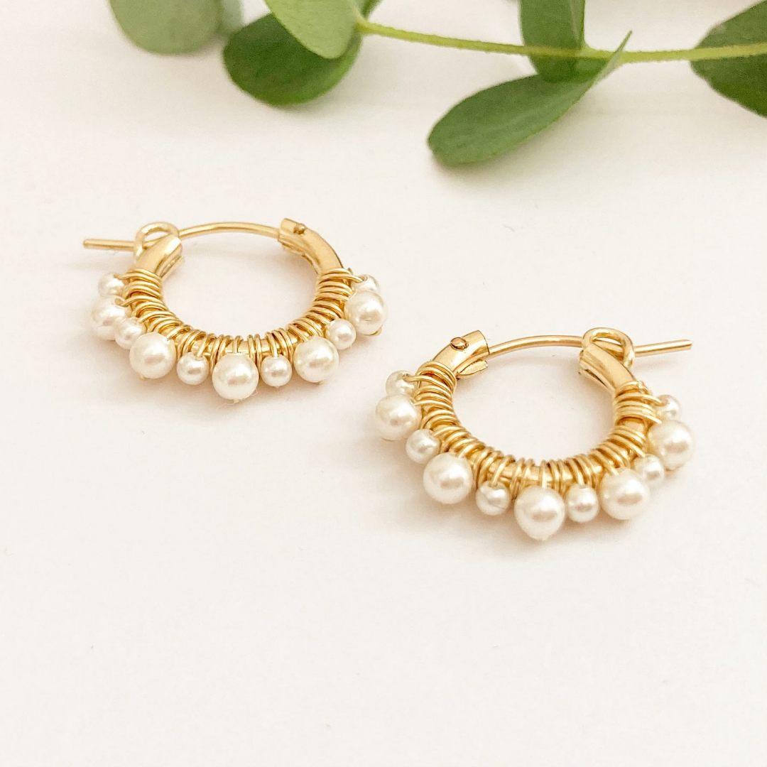 Indian Summer Gold Mini Hoop Earrings