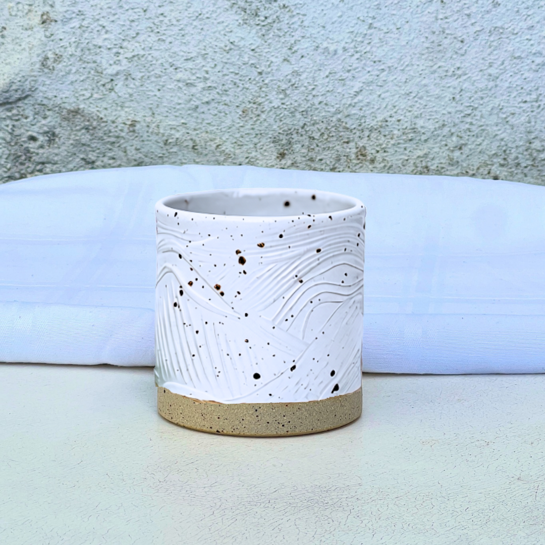 Handmade White Ceramic Tumbler