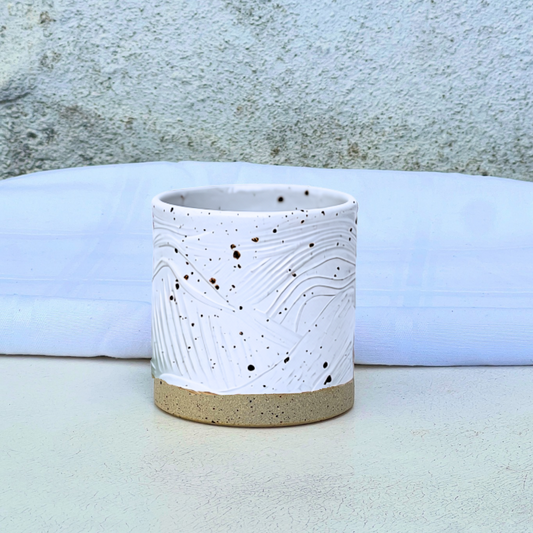 Handmade White Ceramic Tumbler
