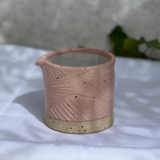 Handmade Pink Ceramic Milk Jug