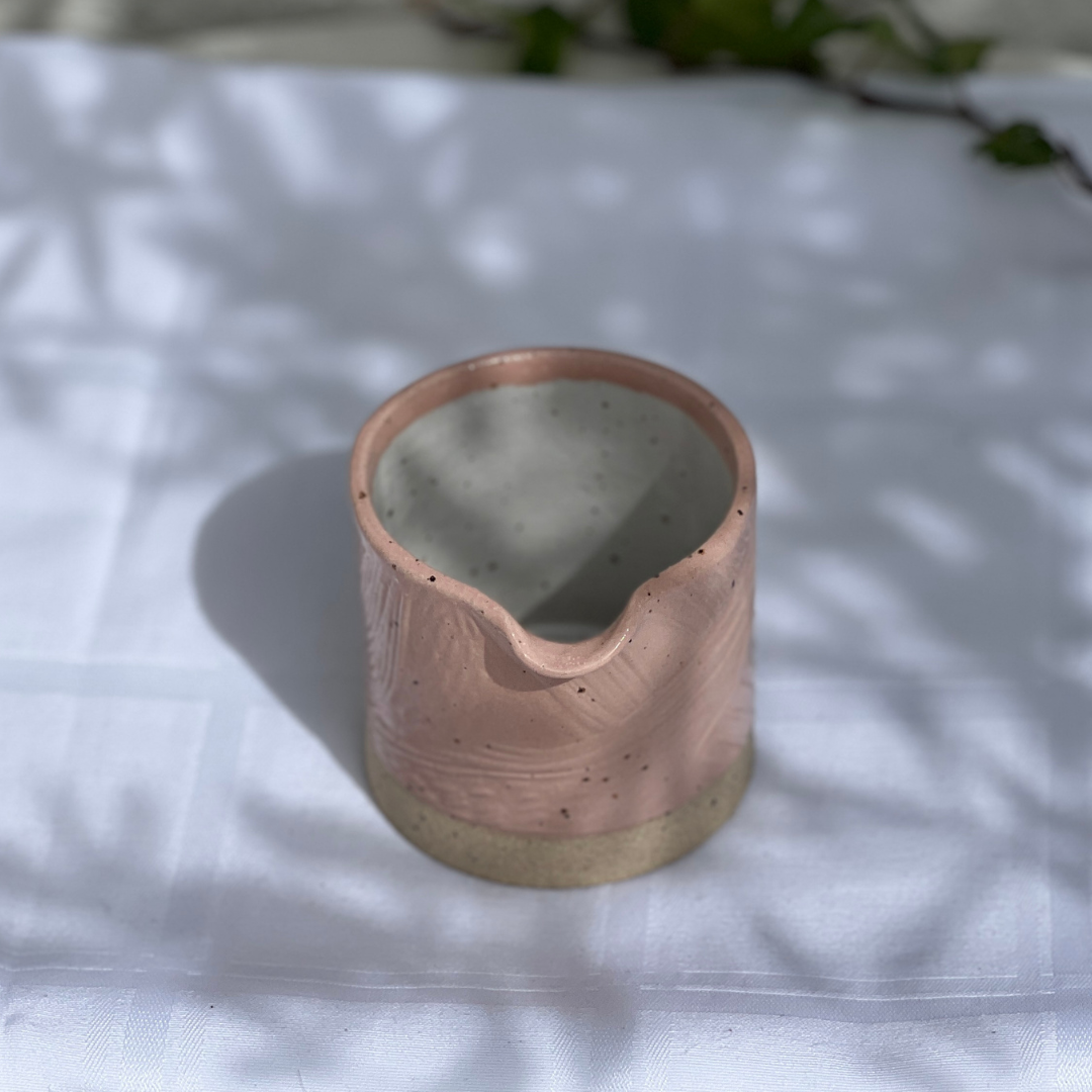 Handmade Pink Ceramic Milk Jug