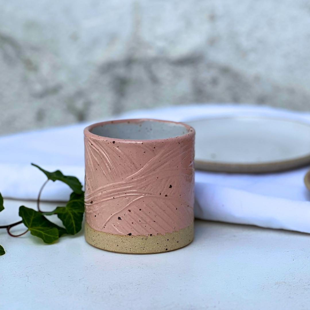 Handmade Pink Ceramic Tumbler