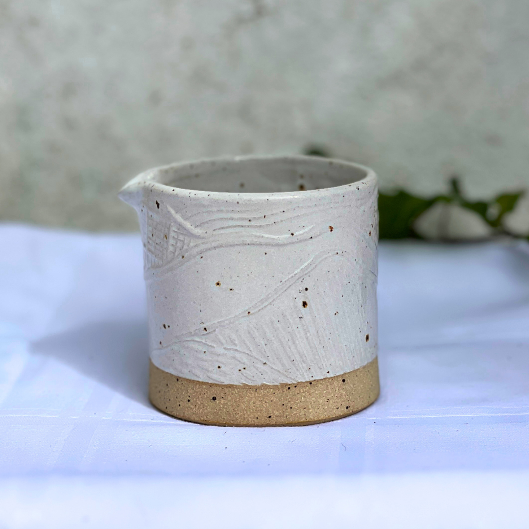 Handmade White Ceramic Milk Jug