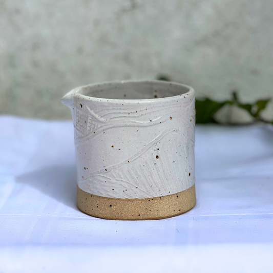 Handmade White Ceramic Milk Jug