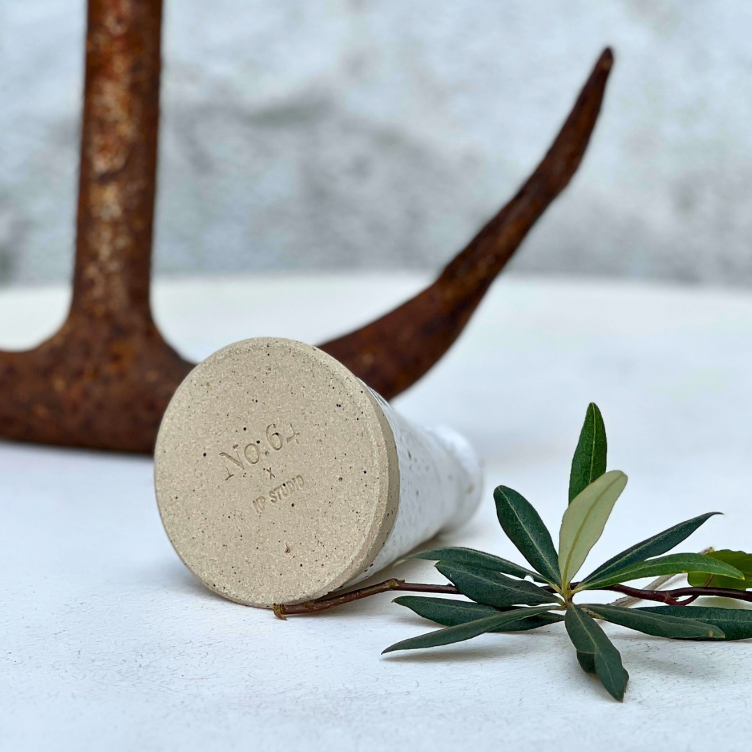 Handmade White Ceramic Stem Vase