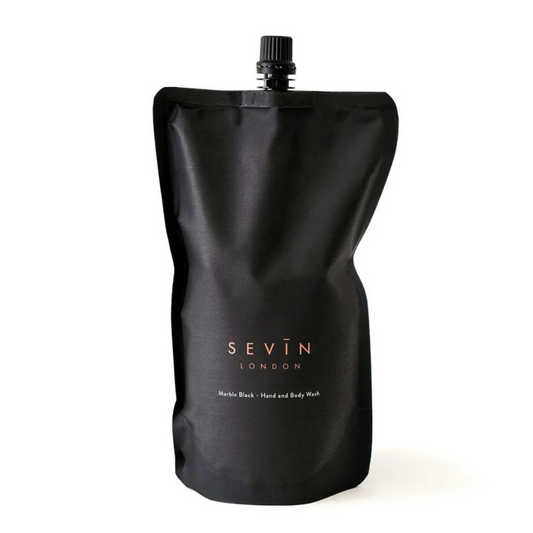 Marble Black Hand & Body Wash Refill Pouch