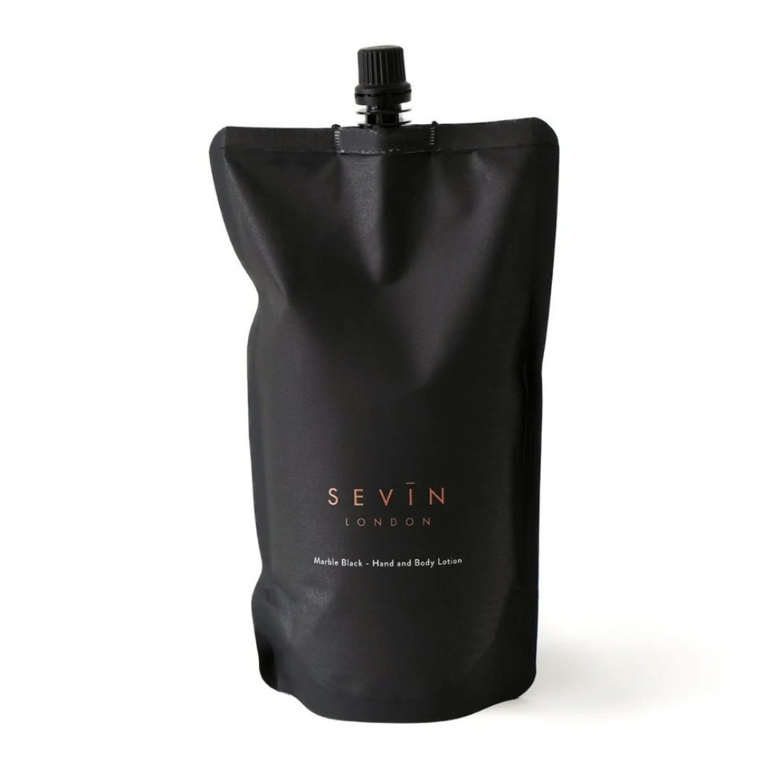 Marble Black Hand & Body Lotion Refill Pouch