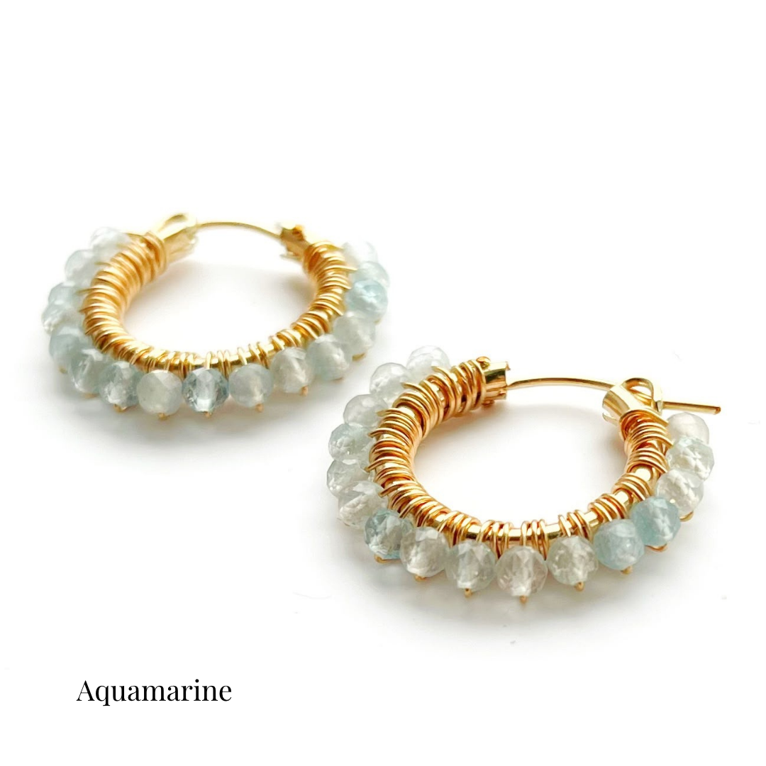 Sunburst Gold Hoop Earrings