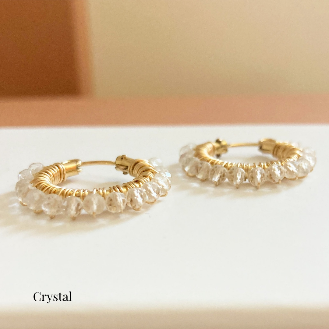 Sunburst Gold Hoop Earrings