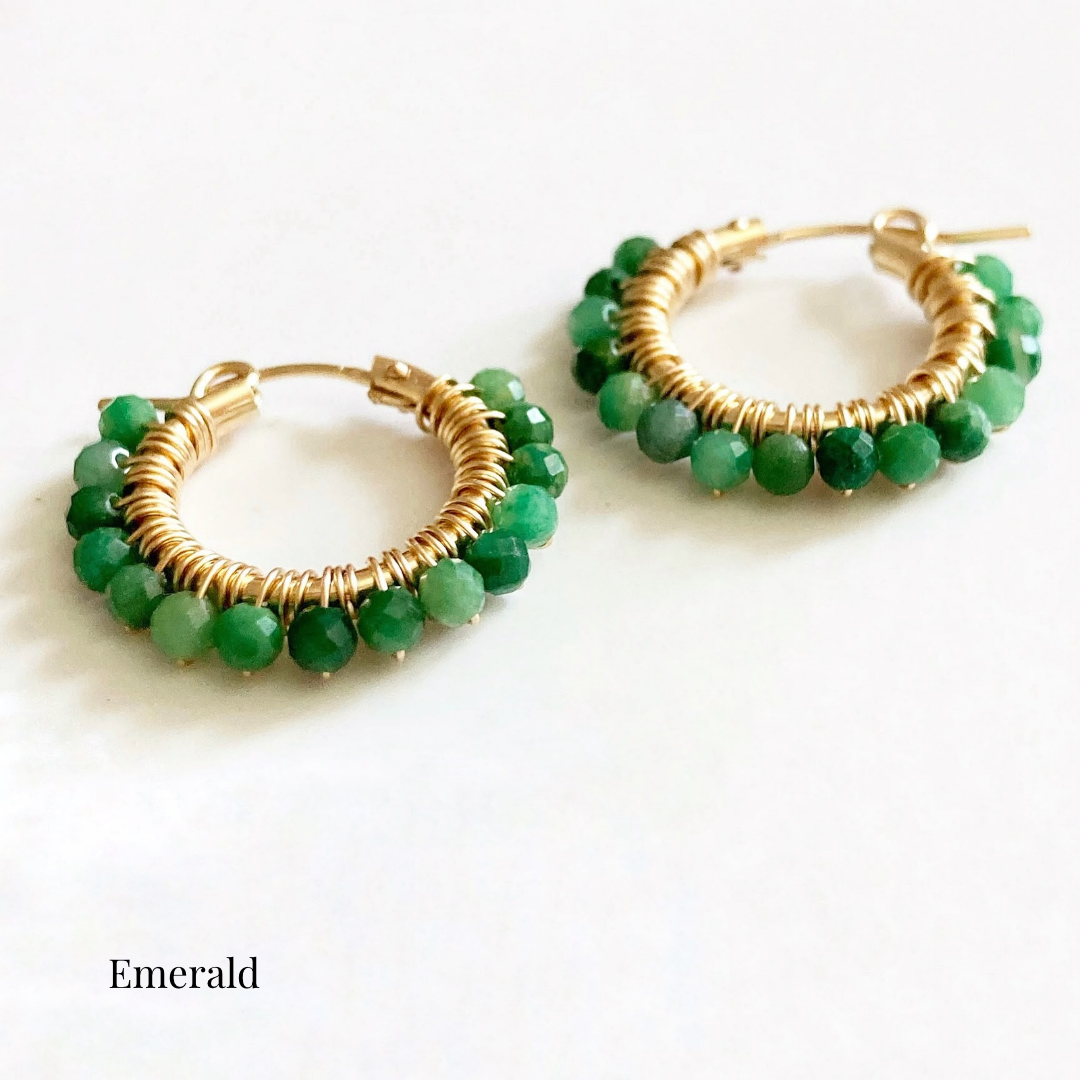 Sunburst Gold Hoop Earrings