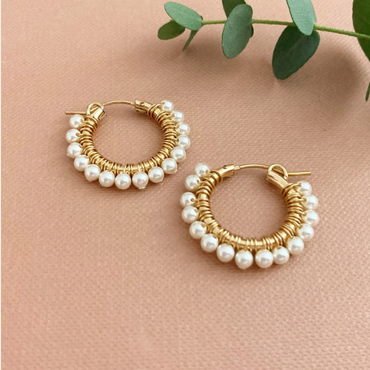 Sunburst Gold Hoop Earrings