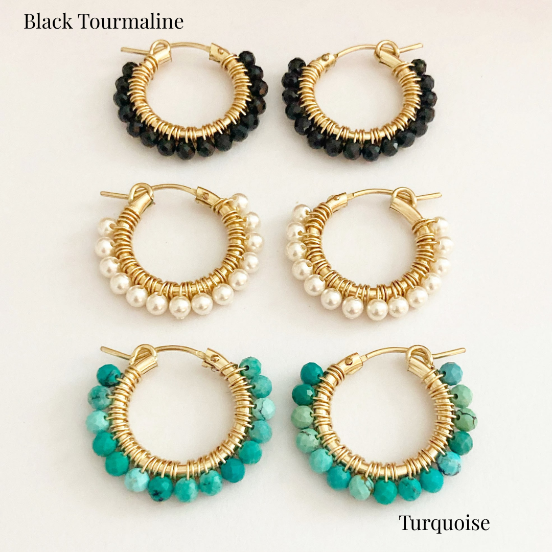 Sunburst Gold Hoop Earrings