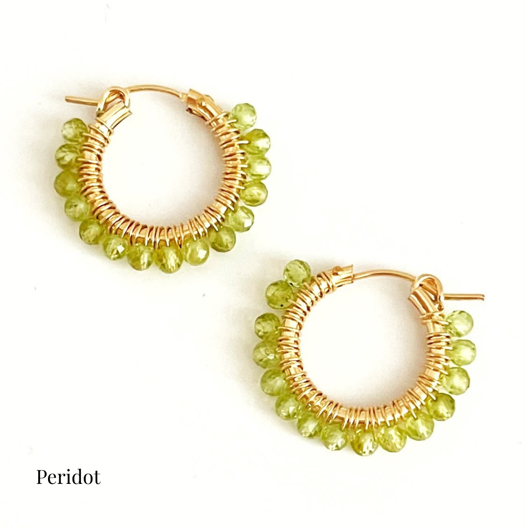 Sunburst Gold Hoop Earrings