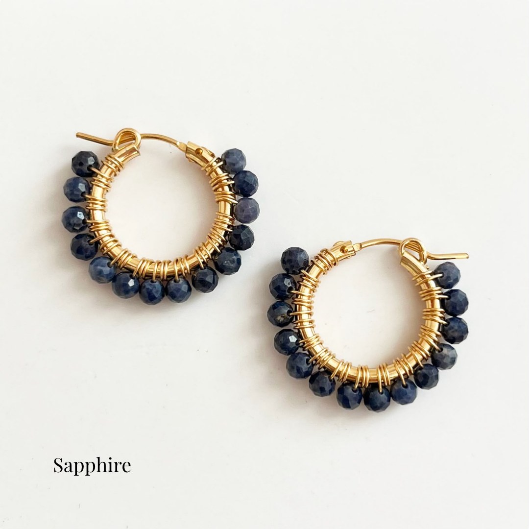 Sunburst Gold Hoop Earrings