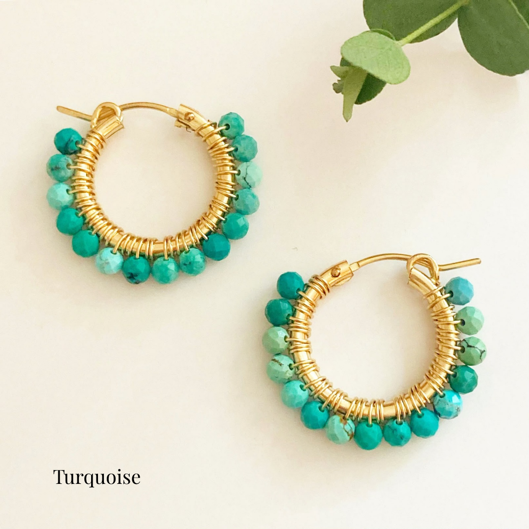 Sunburst Gold Hoop Earrings