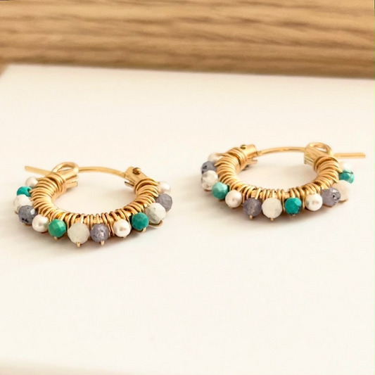 Shoreline Mini Sunburst Gold Earrings