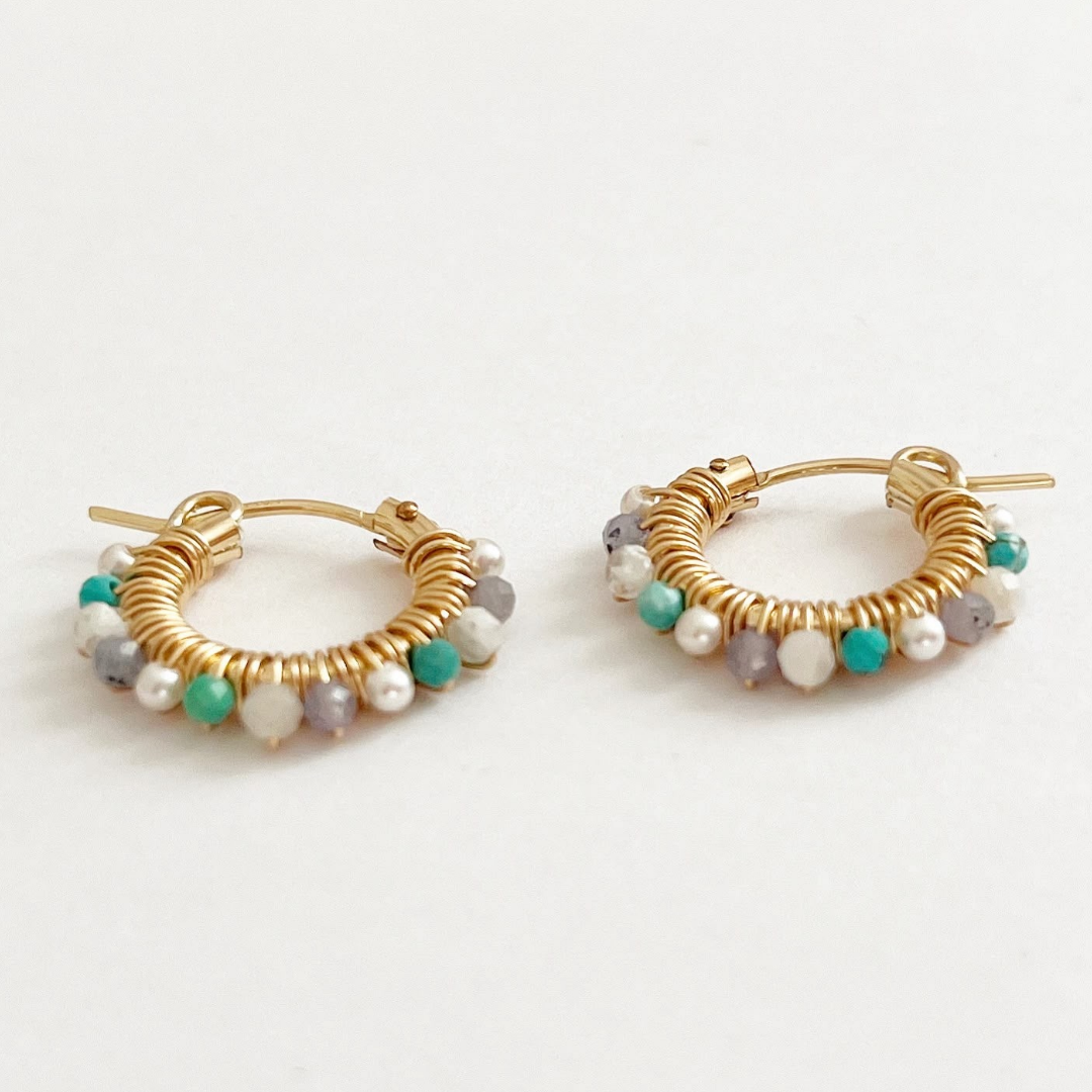 Shoreline Mini Sunburst Gold Earrings