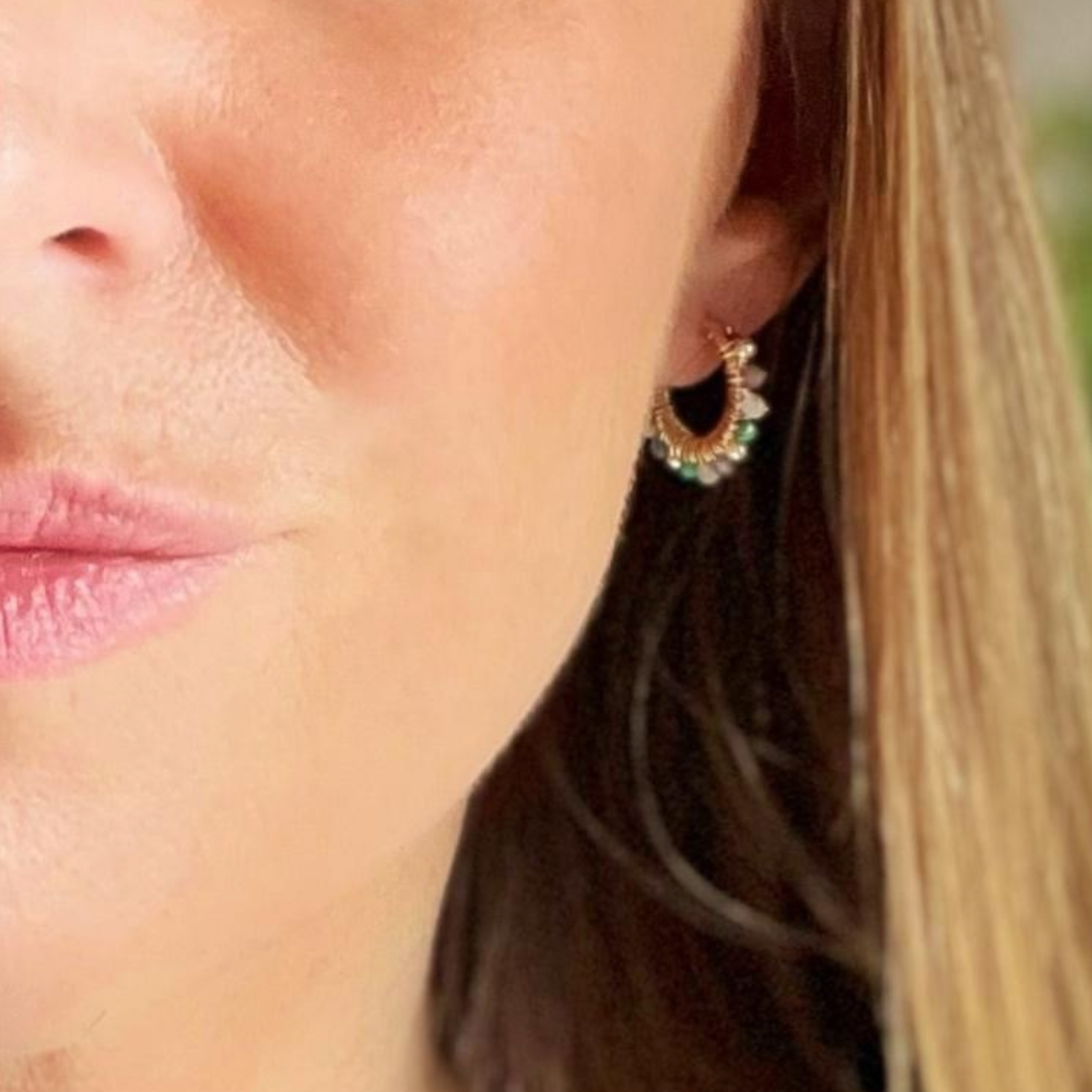 Shoreline Mini Sunburst Gold Earrings