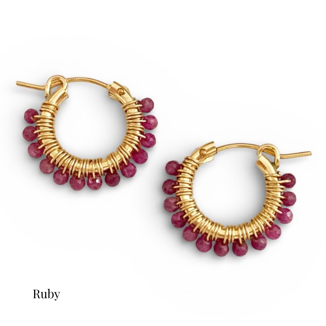 Mini Sunburst Gold Earrings