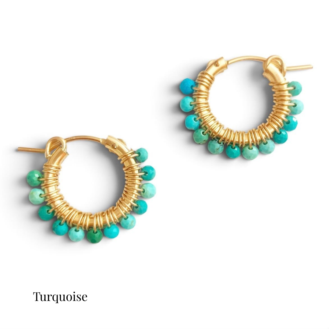 Mini Sunburst Gold Earrings