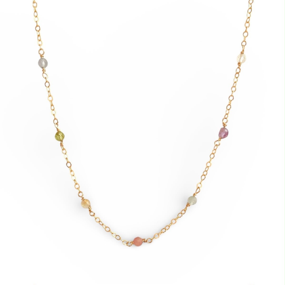 Gemstone Choker Necklace in Gold