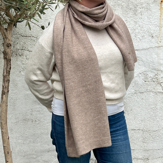 Oatmeal Soft Knit Scarf