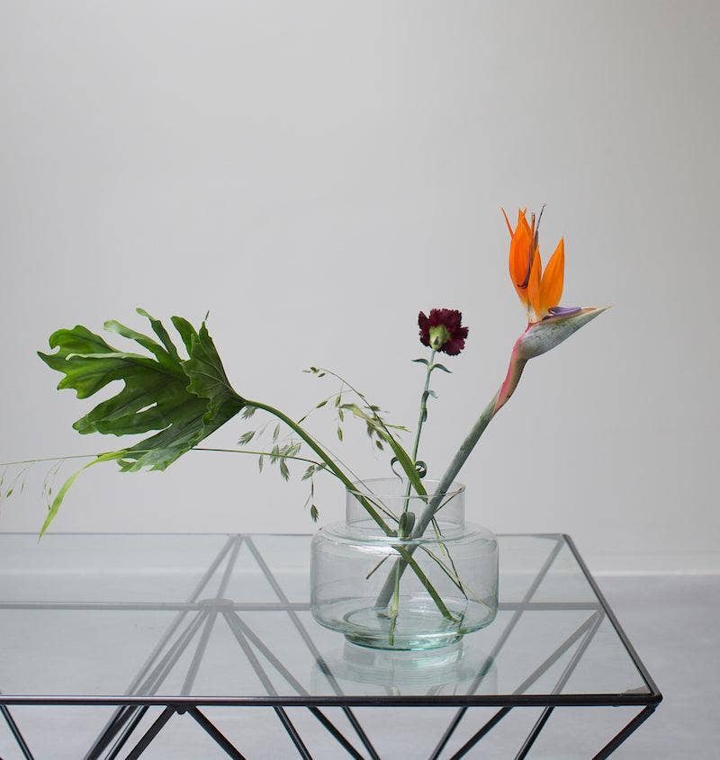 Transparent Recycled  Glass Vase