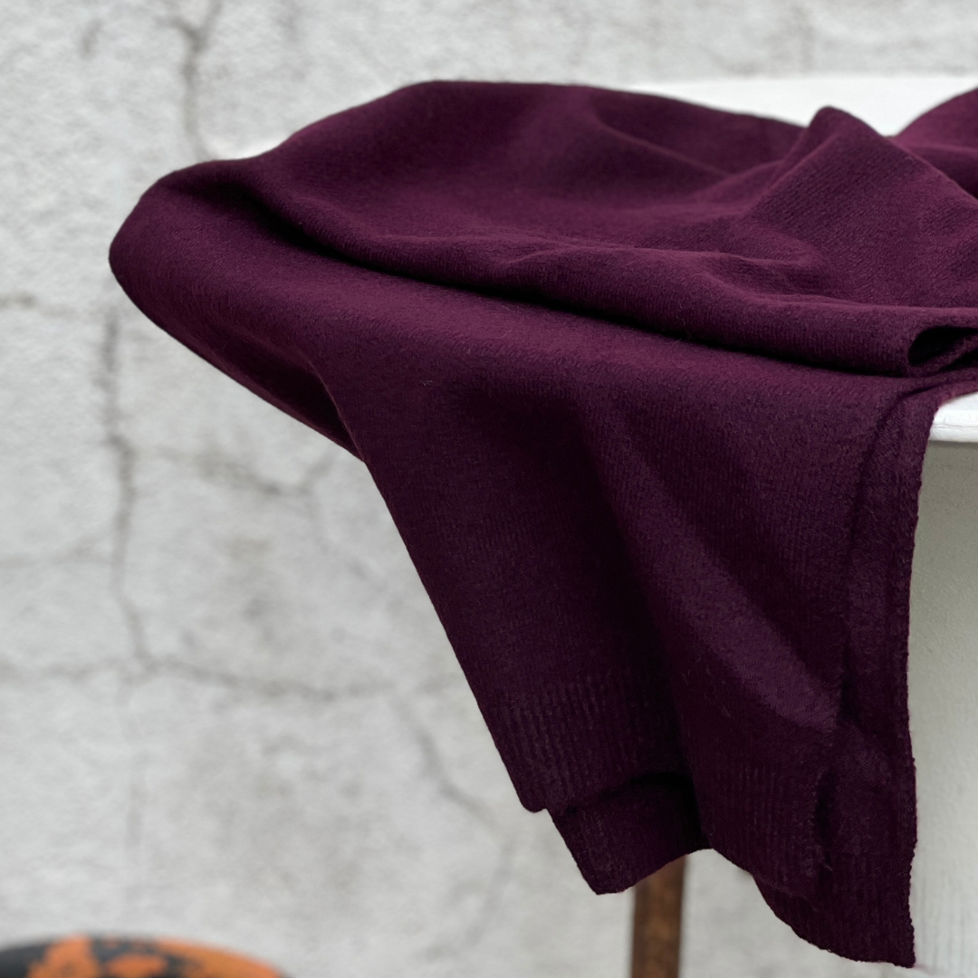 Aubergine Soft Knit Scarf