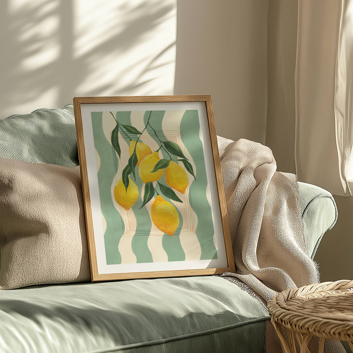 Hand Painted Lemons Art Print