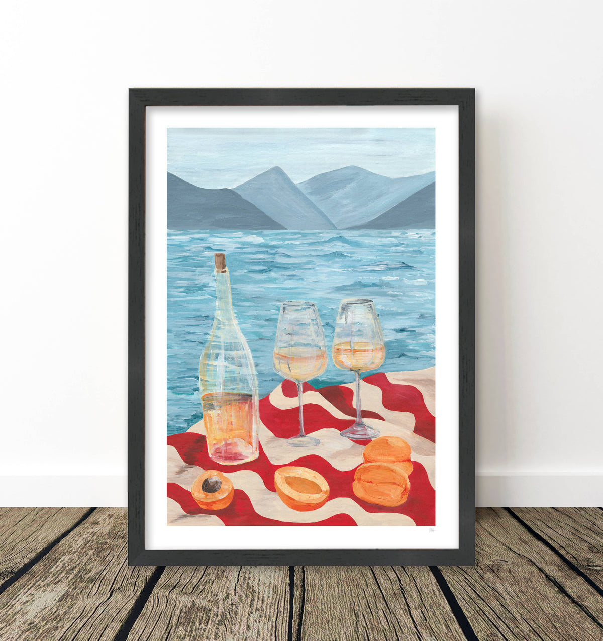 Wine by the Sea Art Print