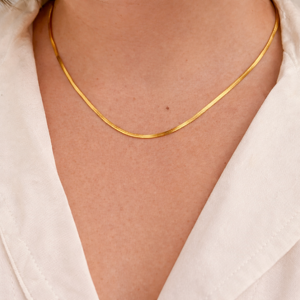 Gold Slim Snake Chain Necklace