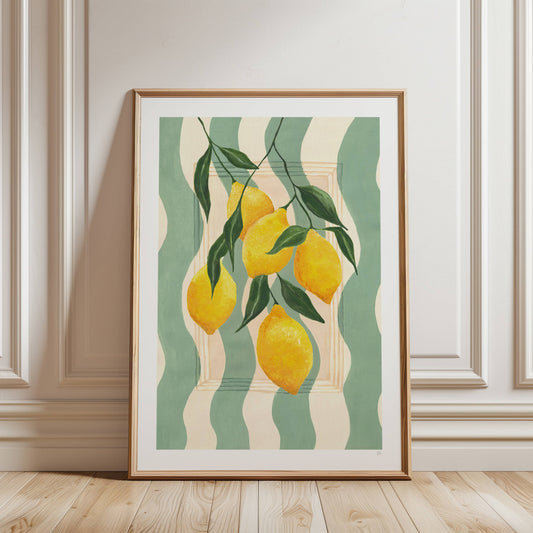 Hand Painted Lemons Art Print