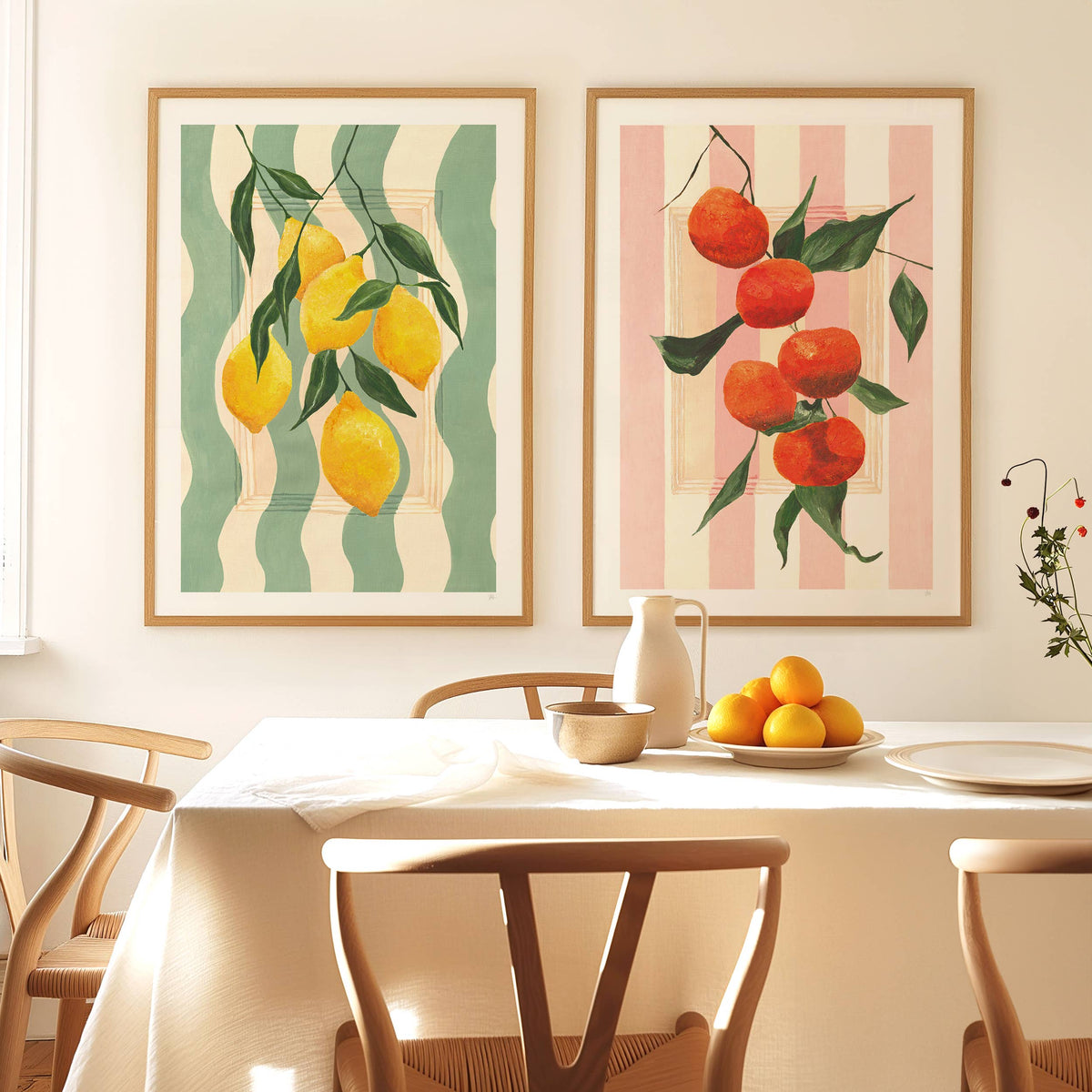 Hand Painted Lemons Art Print